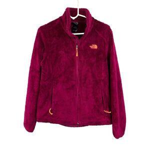 North Face TNF Osito Sherpa Teddy Fuchsia Purple Full Zip Fleece Jacket Medium